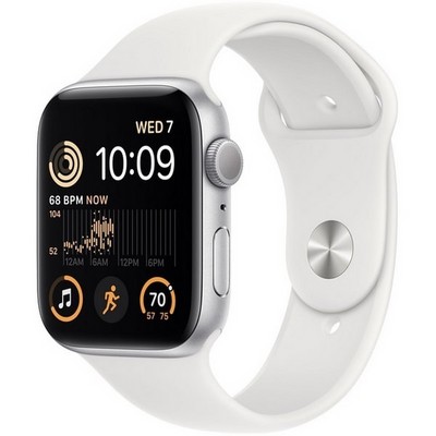 Умные часы Apple Watch Series SE Gen 2 44 мм Aluminium Case, Silver White Sport Band M/L - фото 6310