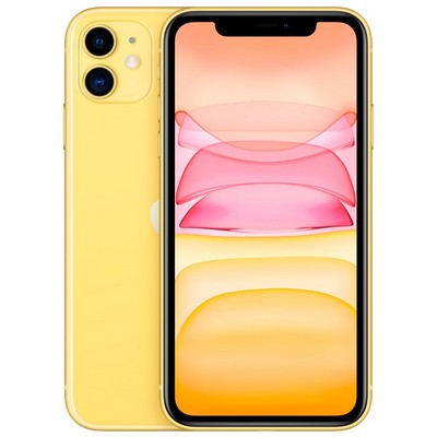 Смартфон Apple iPhone 11 256 ГБ, nano SIM+eSIM, желтый - фото 6459