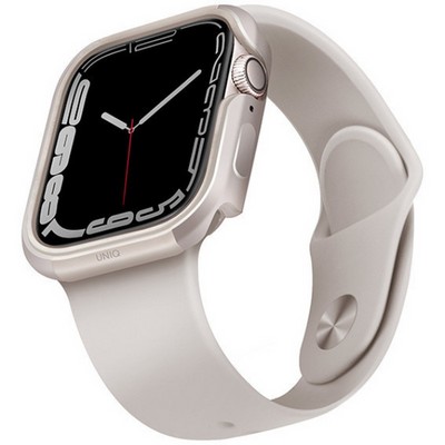 Чехол металлический Uniq Valencia для Apple Watch 44/45 мм, цвет серебро (44MM-VALSIL) - фото 4787