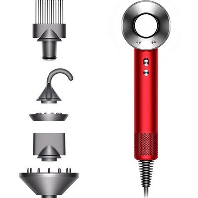 Фен Dyson Supersonic HD07 Red/Nickel - фото 12309