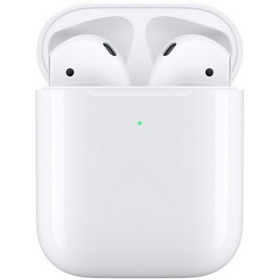 Беспроводные наушники Apple AirPods 2 с беспроводным зарядным футляром MRXJ2, белый - фото 12596