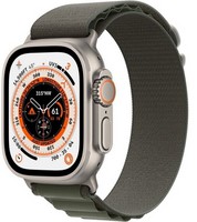 Умные часы Apple Watch Ultra 49 мм Titanium Case Cellular, титановый/зеленый Alpine Loop (Size L)