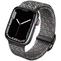 Плетеный ремень Uniq ASPEN DE для Apple Watch 49/45/44/42, цвет серая галька (45MM-ASPDEPGRY)