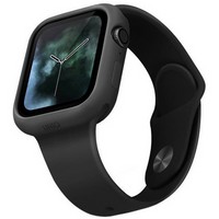 Чехол силиконовый Uniq LINO для Apple Watch 44 мм, цвет черный (44MM-LINOBLK)