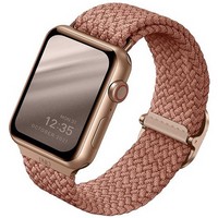 Плетеный ремень Uniq ASPEN для Apple Watch 41/40/38, цвет розовый (Pink)