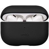 Кожаный чехол Uniq Terra Genuine Leather для AirPods PRO 2 (2022), цвет черный (Dallas Black)