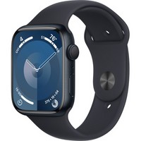 Умные часы Apple Watch Series 9, 45 мм, корпус из алюминия цвета тёмная ночь, спортивный ремешок цвета тёмная ночь