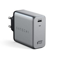 Сетевое зарядное устройство Satechi Compact Charger 100W с технологией GaN Power. Цвет: серый космос.