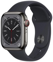 Умные часы Apple Watch Series 8 41 мм Steel Case Cellular, graphite/midnight