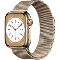 Умные часы Apple Watch Series 8 41 мм Steel Case Cellular, gold milanese