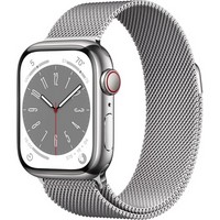 Умные часы Apple Watch Series 8 41 мм Steel Case Cellular, silver milanese