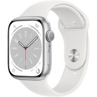 Умные часы Apple Watch Series 8 45 мм Aluminium Case, silver/white Sport Band S/M