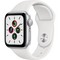 Умные часы Apple Watch SE, 40 мм, корпус из алюминия серебристого цвета, спортивный ремешок белого цвета MYDM2RU - фото 12141