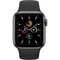 Умные часы Apple Watch SE, 40 мм, корпус из алюминия цвета «серый космос», спортивный ремешок чёрного цвета MYDP2RU - фото 12146